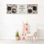 Personalisierte Creme Beige-Schleifen 4 Foto-Absch Banner (Insitu)