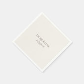 Personalisierte Creme bindet an der nicht einfache Serviette (Ecke)