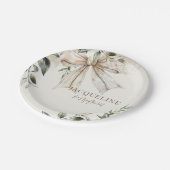 Personalisierte Creme bindet die Knotendusche Pappteller (Schrägansicht)