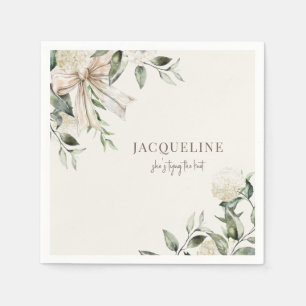 Personalisierte Creme bindet die Knotendusche Serviette