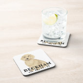 Personalisierte Creme-Dackel Getränkeuntersetzer (Rechte Seite)