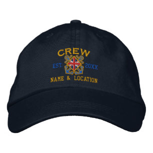 Personalisierte Crew für die Jack-Flagge der Union Bestickte Baseballkappe