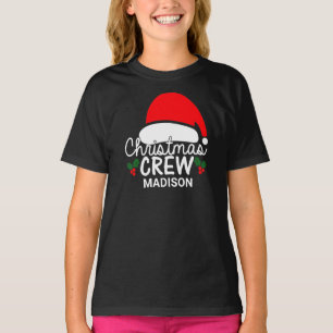 Personalisierte Crew Kinderfamilie Weihnachtsmannm T-Shirt