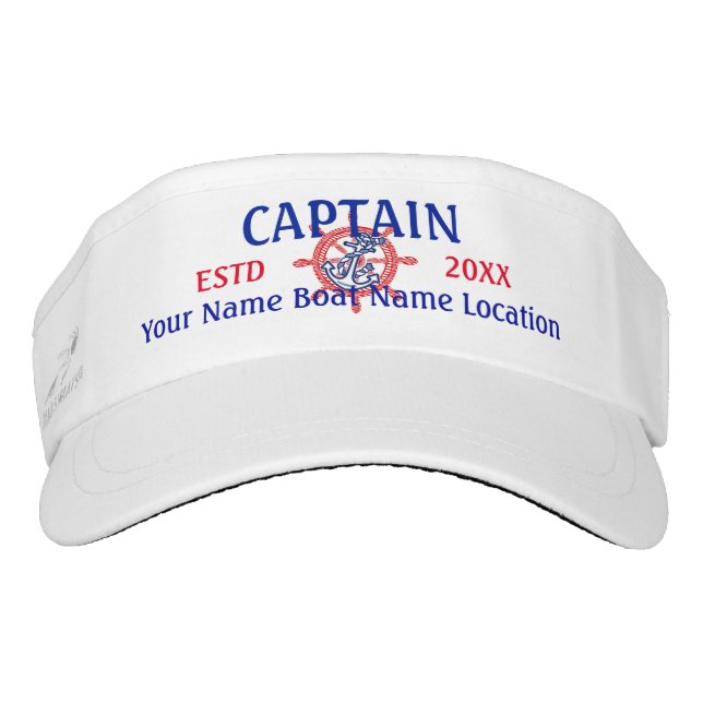 Personalisierte Crew oder Kapitän Kapitän-erster Visor (Vorderseite)