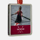 Personalisierte Crew Rowing Club Rudername Jahr Ornament Aus Metall (Rechts)