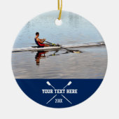 Personalisierte Crew Rowing Club Teamname Jahr Keramikornament (Vorne)