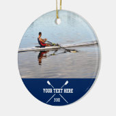 Personalisierte Crew Rowing Club Teamname Jahr Keramikornament (Links)