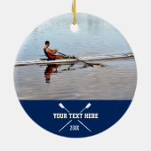 Personalisierte Crew Rowing Club Teamname Jahr Keramikornament (Hinten)