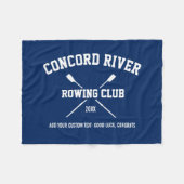 Personalisierte Crew Ruderlogos Ruhegymnastik Jahr Fleecedecke (Vorderseite (Horizontal))