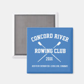Personalisierte Crew Ruderlogos Ruhegymnastik Jahr Magnet (Vorderseite/Rückseite)