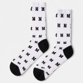 Personalisierte Crew Sportsocken mit Namensinitial Socken (Linkes Detail)