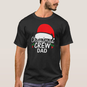 Personalisierte Crew Vater Weihnachtsmannmütze T-Shirt
