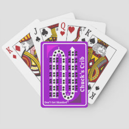 Personalisierte Cribbage-Spielkarten in Lila Spielkarten