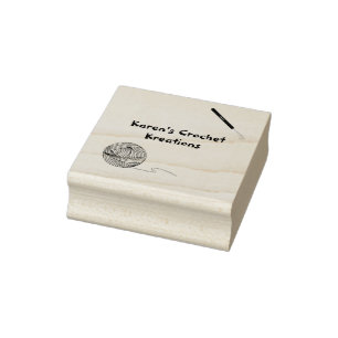 Personalisierte Crochet Rubber Briefmarke Gummistempel