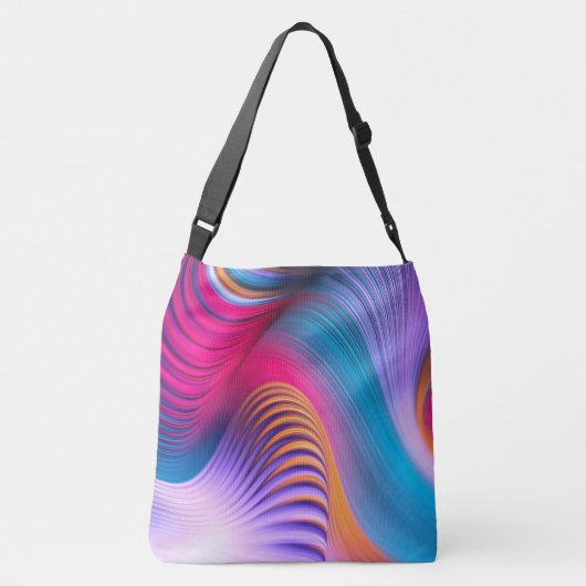 Personalisierte Crossbody Tote Bag - Abstrakte Kun Tragetaschen Mit Langen Trägern (Rückseite)