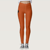 Personalisierte Crown Rust Orange Leggings (Vorderseite)
