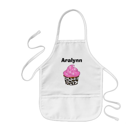 "Personalisierte Cupcake-Schürze für Kinder" Kinderschürze (Vorne)