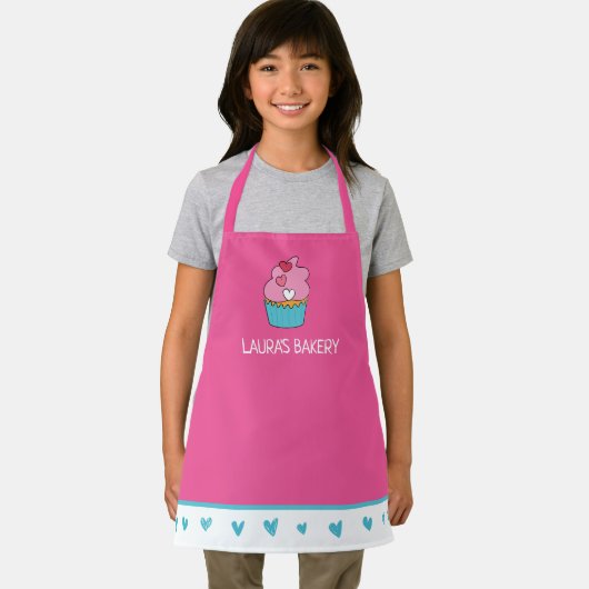 Personalisierte Cupcake-Schürze für Mädchen Schürze (Insitu)