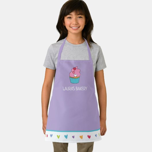Personalisierte Cupcake-Schürze für Mädchen Schürze (Insitu)