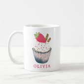 Personalisierte Cupcake Tasse - Niedliches Rosa Ge (Links)