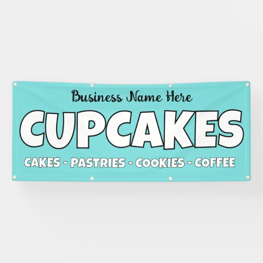 Personalisierte Cupcakes Bäckerei Banner (Horizontal)