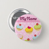 Personalisierte Cupcakes Button (Vorne & Hinten)