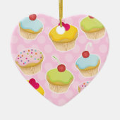 Personalisierte Cupcakes Keramikornament (Vorne)