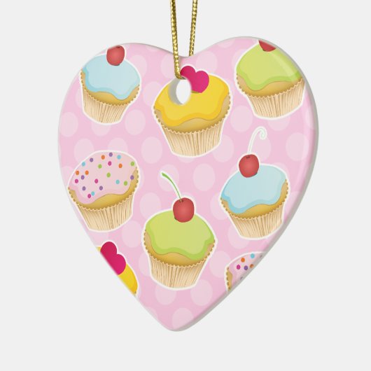 Personalisierte Cupcakes Keramikornament (Links)