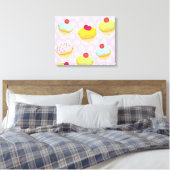 Personalisierte Cupcakes Leinwanddruck (Insitu (Schlafzimmer))