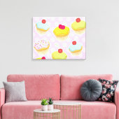Personalisierte Cupcakes Leinwanddruck (Insitu (Wohnzimmer))