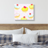 Personalisierte Cupcakes Leinwanddruck (Insitu (Schlafzimmer))