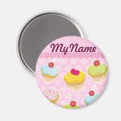 Personalisierte Cupcakes Magnet (Vorderseite/Rückseite)
