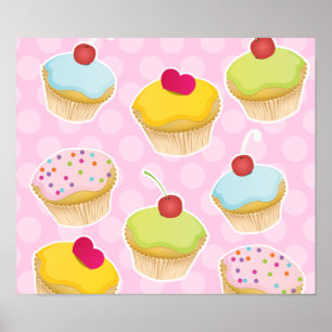 Personalisierte Cupcakes Poster