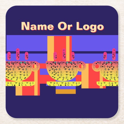 Personalisierte CUPS + Primary Colors Untersetzer (Vorderseite)