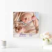 Personalisierte Custom Baby Foto Clock Quadratische Wanduhr (Zuhause)