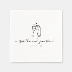 Personalisierte Custom Bubbles & Brews Themed Napk Serviette