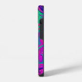 Personalisierte Custom Cool Groovy Pink Wavy Aquam iPhone Hülle (Linke Seite)