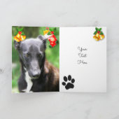 Personalisierte Custom Dog Foto Weihnachtskarten Karte (Innenseite)