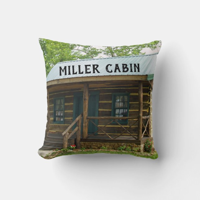 PERSONALISIERTE CUSTOM LOG CABIN PILLOWS KISSEN (Vorderseite)