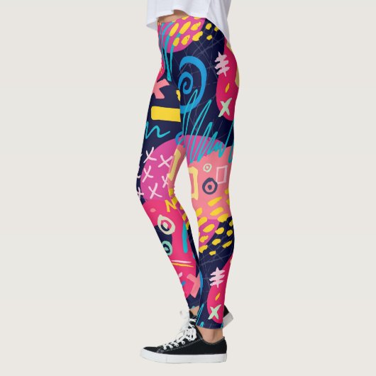 Personalisierte Custom Made Abstrakt Graffiti Art Leggings (Links)