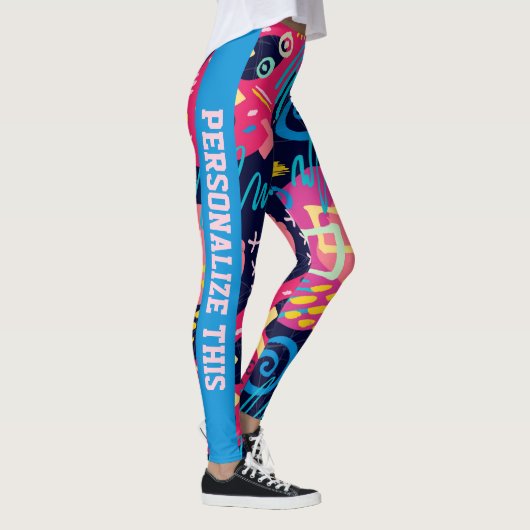 Personalisierte Custom Made Abstrakt Graffiti Art Leggings (Rechts)