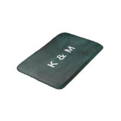 Personalisierte Custom Mit Monogramm Dark Slate Gr Badematte (Schrägansicht)