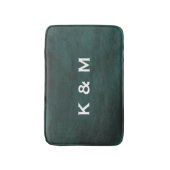 Personalisierte Custom Mit Monogramm Dark Slate Gr Badematte (Vorderseite Vertikal)
