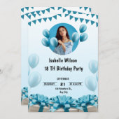 Personalisierte Custom Modern Elegantes Party Gebu Einladung (Vorne/Hinten)