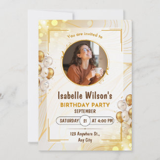 Personalisierte Custom Modern Elegantes Party Gebu Einladung
