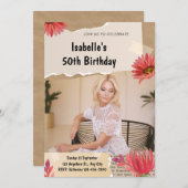 Personalisierte Custom Modern Elegantes Party Gebu Einladung (Vorne/Hinten)