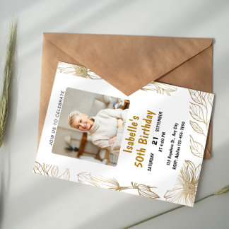 Personalisierte Custom Modern Elegantes Party Gebu Einladung