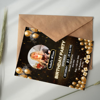 Personalisierte Custom Modern Elegantes Party Gebu Einladung