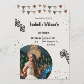 Personalisierte Custom Modern Elegantes Party Gebu Einladung (Vorne/Hinten)