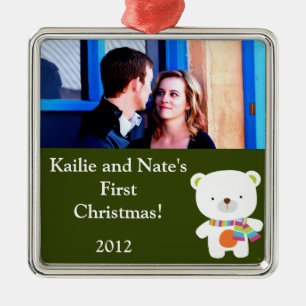Personalisierte Custom Ornaments Weihnachtspolar B Silbernes Ornament